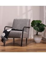 כורסא בד בגוון אפור בהיר דגם פרדי