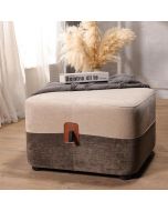 הדום בד 60*60 גוון בז' וחום דגם הנרי