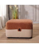 הדום בד 60*60 גוון כתום ובז' דגם הנרי