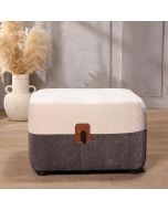 הדום בד 60*60 גוון קרם ואפור דגם הנרי