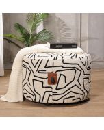 הדום בד עגול 60 ס"מ גוון קרם דגם לילו