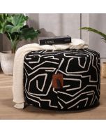 הדום בד עגול 60 ס"מ גוון שחור דגם לילו