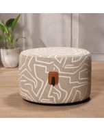 הדום בד עגול 60 ס"מ גוון אפור בהיר דגם לילו