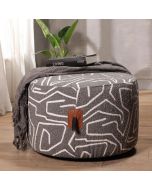 הדום בד עגול 60 ס"מ גוון אפור דגם לילו