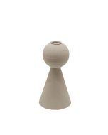 מעמד לנר מתכת עגול בז' 17 ס"מ דגם נמסטה