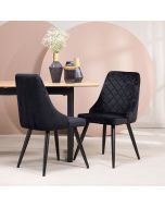 כסא פינת אוכל שחור מרופד דגם TOLLER