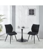 כסא פינת אוכל בד שחור דגם KOSMO