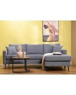 ספה פינתית תלת מושבית בד בגוון כחול 280 ס"מ דגם RANDOM