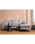 ספה פינתית תלת מושבית בד בגוון אפור כהה 260 ס"מ דגם RANDEVU