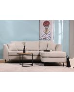 ספה פינתית תלת מושבית בד בגוון אבן 260 ס"מ דגם RANDEVU