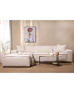 ספת פינתית 300 ס"מ שמאל בד קורדרוי אבן דגם COOL