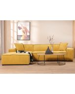 ספת פינתית 300 ס"מ שמאל בד קורדרוי חרדל דגם COOL