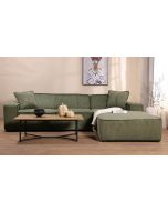 ספת פינתית 300 ס"מ ימין בד קורדרוי ירוק דגם COOL