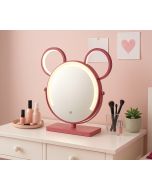 מראה מעוצבת בצורת ארנב בגוון ורוד