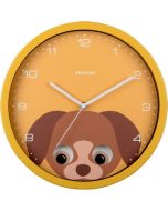 שעון קיר ממתכת דגם Peekaboo כלב
