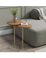 צמד שולחנות צד דגם לורי בגוון עץ קנילה