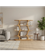 ספרייה מעוצבת ויוקרתית דגם איזבל בגוון בהיר