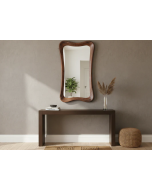 מראת קיר דגם שלגיה 120 ס"מ בגוון אגוז