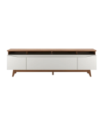 מזנון טלוויזיה דגם קורל 220 ס"מ בגוון אופוייט וקנילה