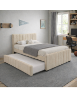 מיטה 190×120 בד רחיץ עם מיטת חבר דגם סנדי בגוון קרם