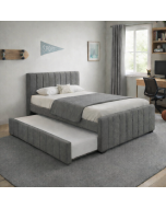 מיטה 190×120 בד רחיץ עם מיטת חבר דגם סנדי בגוון אפור