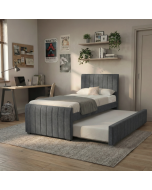 מיטה 190×90 בד רחיץ עם מיטת חבר דגם סנדי בגוון אפור