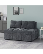 ספה נפתחת למיטה זוגית עם ראש מתכוונן דגם קמפרי בגוון אפור