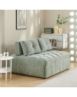 ספה נפתחת למיטה זוגית עם ראש מתכוונן דגם קמפרי בגוון ירוק