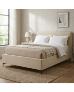 מיטה רחבה לנוער 190×120 עם ארגז מצעים דגם גלורי בגוון קרם