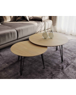 זוג שולחנות סלון קולקציית עץ טבעי