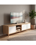 מזנון לסלון מעוצב דגם דיאנה עץ בשילוב לבן 180 ס”מ