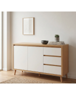 שידת קונסולה דגם דיאנה עץ בשילוב לבן