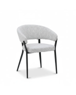 כורסת המתנה מעוצבת מרופדת בד דגם הוליווד בגוון קפוצ'ינו