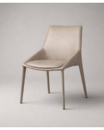 כסא אוכל ברוני דמוי עור בגוון חום