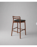 כסא בר עץ דגם גפרי בגוון אגוז