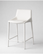 כסא בר ברוני דמוי ער בגוון לבן