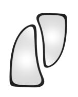 זוג מראות עם מסגרת עץ בצבע שחור דגם Harmony