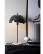 מנורת שולחן בעיצוב גלים דגם Waved Dome צבע שחור