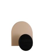 מתלה מעוצב לקיר דגם נוב צבע חום בהיר בשילוב שחור