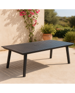 שולחן פינת אוכל נפתח מאלומיניום דגם ארגנטינה אפור כהה