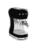 מכונת אספרסו ידנית עם מקציף חלב דגם ECF02 מבית Smeg שחור
