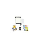 מארז Perfect פח 60 ליטר ופח 8 ליטר עם אביזרים צבע לבן