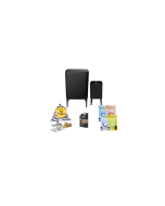 מארז Perfect פח 60 ליטר ופח 8 ליטר עם אביזרים צבע שחור מלא