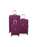 סט 3 מזוודות בד יוקרתיות וקלות 30/25/20 דגם Glimmering צבע סגול