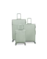 סט 3 מזוודות בד יוקרתיות וקלות 30/25/20 דגם Luxtrous Luxe צבע ירוק מרווה