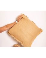 כרית נוי כולל מילוי 45x45 דגם דייזי בז'