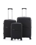 סט 3 מזוודות יוקרה קשיחות 28/24/20 דגם New York שחור