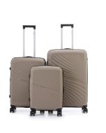 סט 3 מזוודות יוקרה קשיחות 28/24/20 דגם New York שמפניה