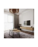 סט מזנון רוחב 1.8 מטר וזוג שולחנות לסלון קולקציית עץ טבעי