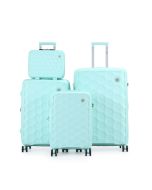 סט 3 מזוודות יוקרה קשיחות + תיק איפור תואם 28/24/20 דגם Porto מנטה